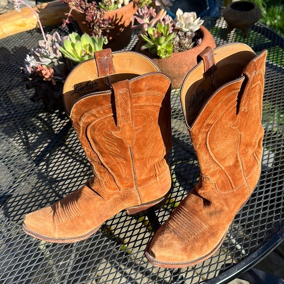 Lucchese Other - Lucchese Classics Handmade cowboy boots in beautiful Rust suede Men 9